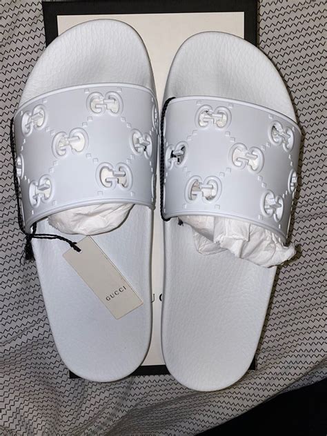 gucci white slides women|Gucci women's slides clearance sale.